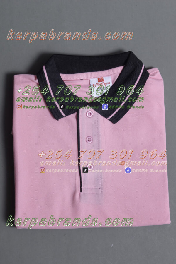 Felitex Maxi Pink/Black Polo Shirt - Image 3