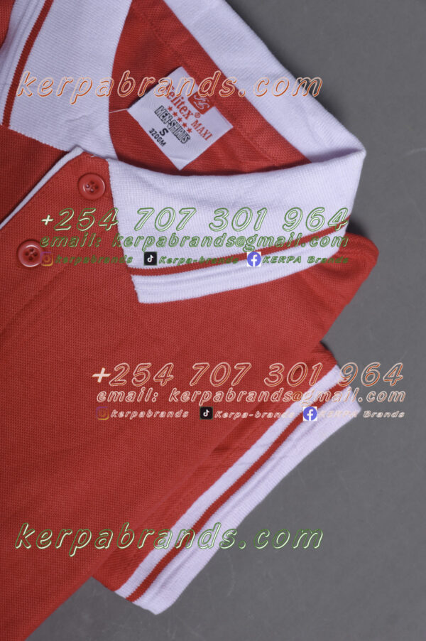 Felitex Maxi Red/White Polo Shirt - Image 2