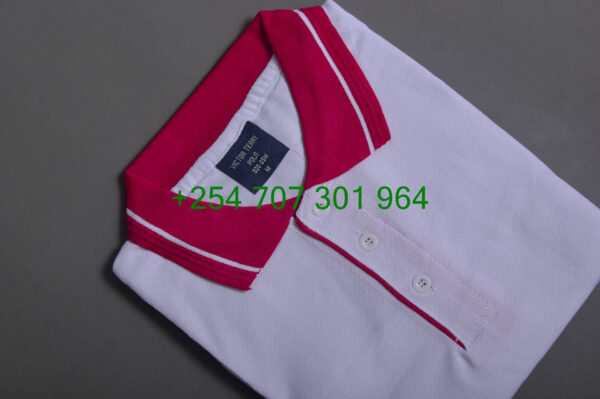 Victor Terry White/Red Polo Shirt - Image 4