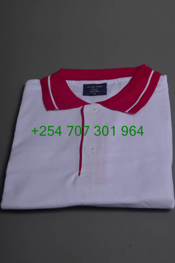 Victor Terry White/Red Polo Shirt