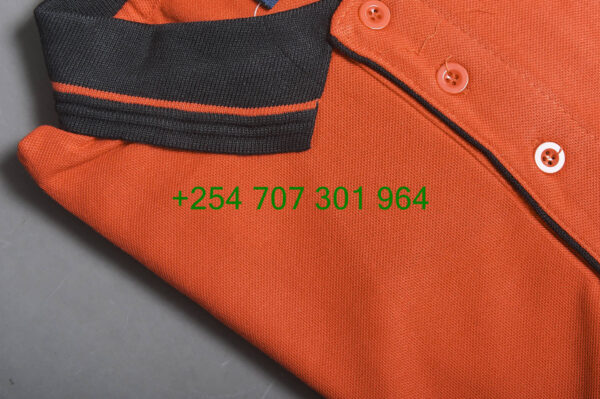 Felix Frank Orange/Black Polo Shirt - Image 3