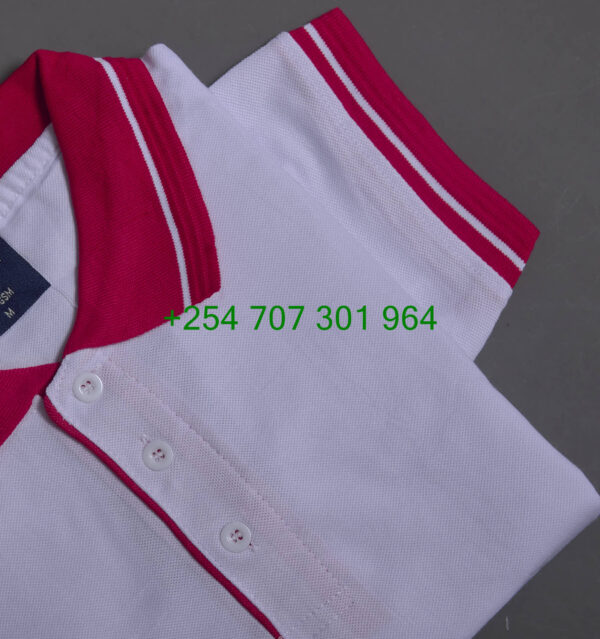 Victor Terry White/Red Polo Shirt - Image 2