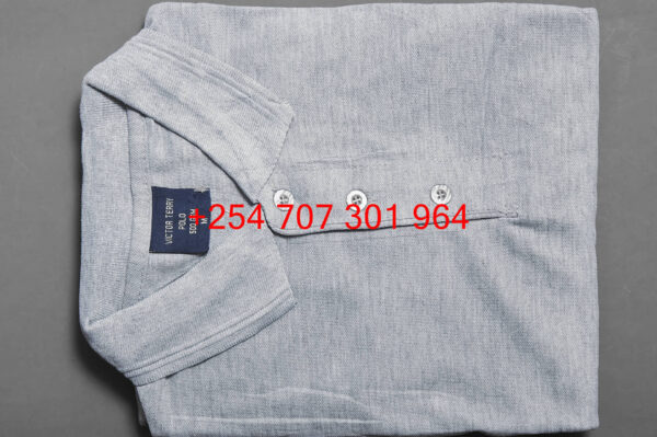 Victor Perry Grey Polo Shirt - Image 2