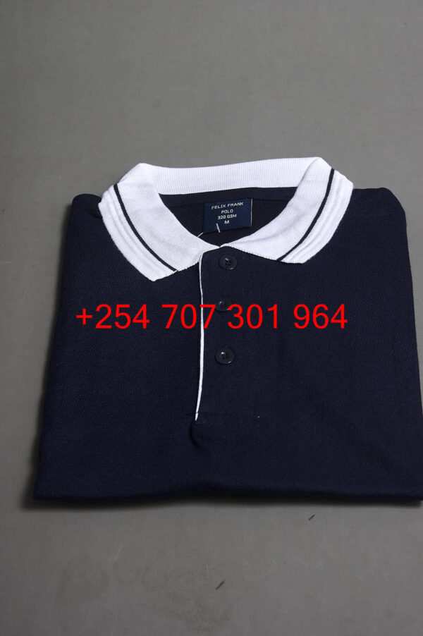 Felix Frank Blue/White Polo Shirt - Image 2