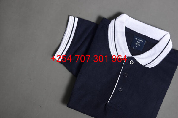 Felix Frank Blue/White Polo Shirt - Image 3