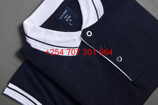 Felix Frank Blue/White Polo Shirt - Image 4