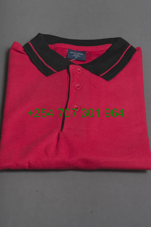 Felix Frank Red/Black Polo Shirt - Image 4