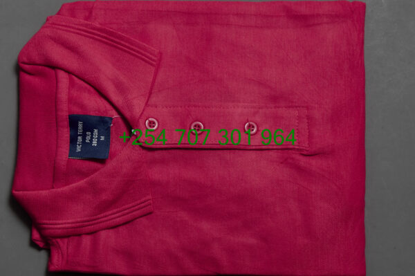 Victor Terry Red Polo Shirt - Image 4