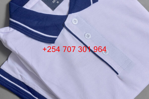 Felix Frank White/Navy Blue Polo Shirt - Image 2