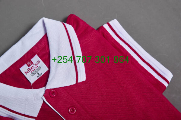 Felitex Maxi Red/White Polo Shirt - Image 4