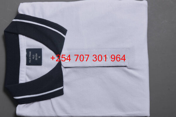 Felix Frank White/Black Polo Shirt - Image 3