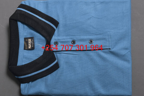 Pilot Plus Cyan/Black Polo Shirt - Image 2