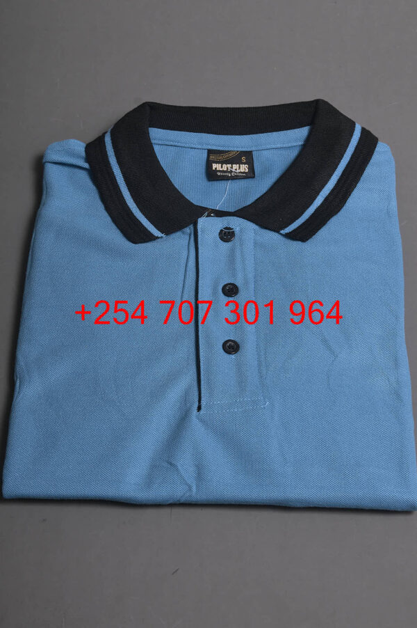 Pilot Plus Cyan/Black Polo Shirt