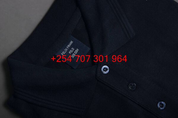 Felix Frank Navy Blue/Black Polo Shirt - Image 2