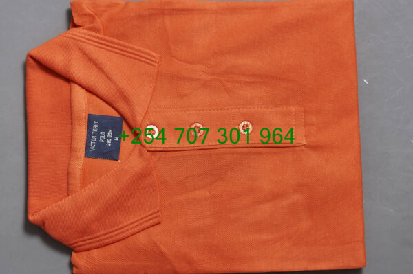 Victor Terry Orange Polo Tshirt - Image 3