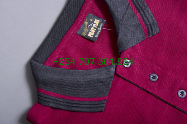 Pilot Plus Maroon/Black Polo Shirt - Image 4