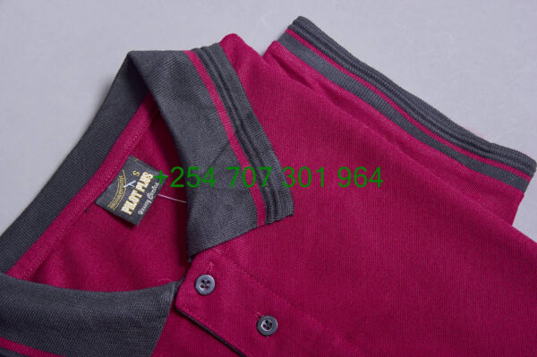 Pilot Plus Maroon/Black Polo Shirt - Image 2