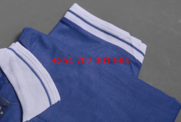 Victor Terry Blue/White Polo Shirt - Image 2