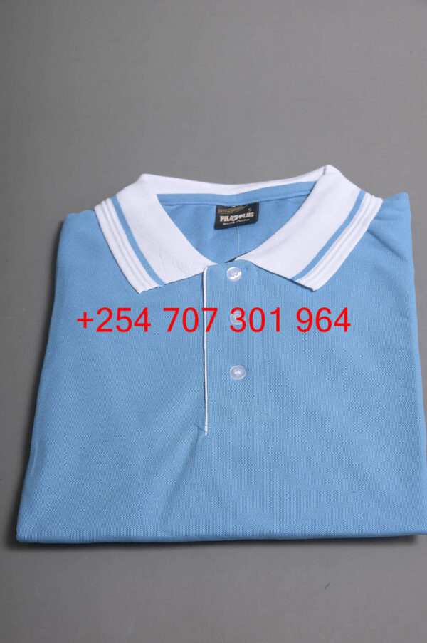 Pilot Plus Cyan/White Polo Shirt