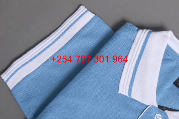 Pilot Plus Cyan/White Polo Shirt - Image 2