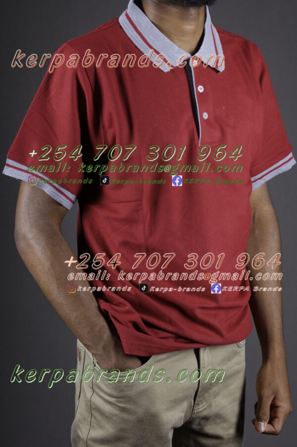 Pilot Plus Maroon/Grey Polo Shirt