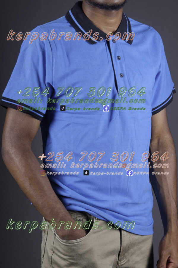 Pilot Plus Ocean Blue/Black Polo Shirt