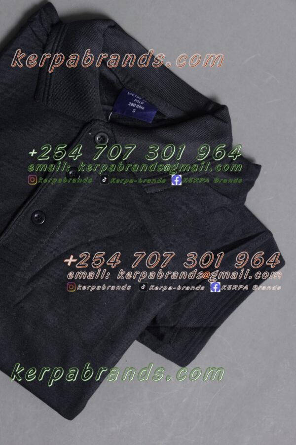 Victor Terry Black Polo Shirt - Image 3