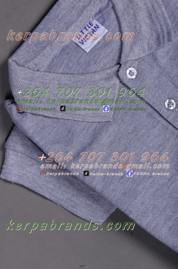 Little Victan Polo Shirt - Grey - Image 4