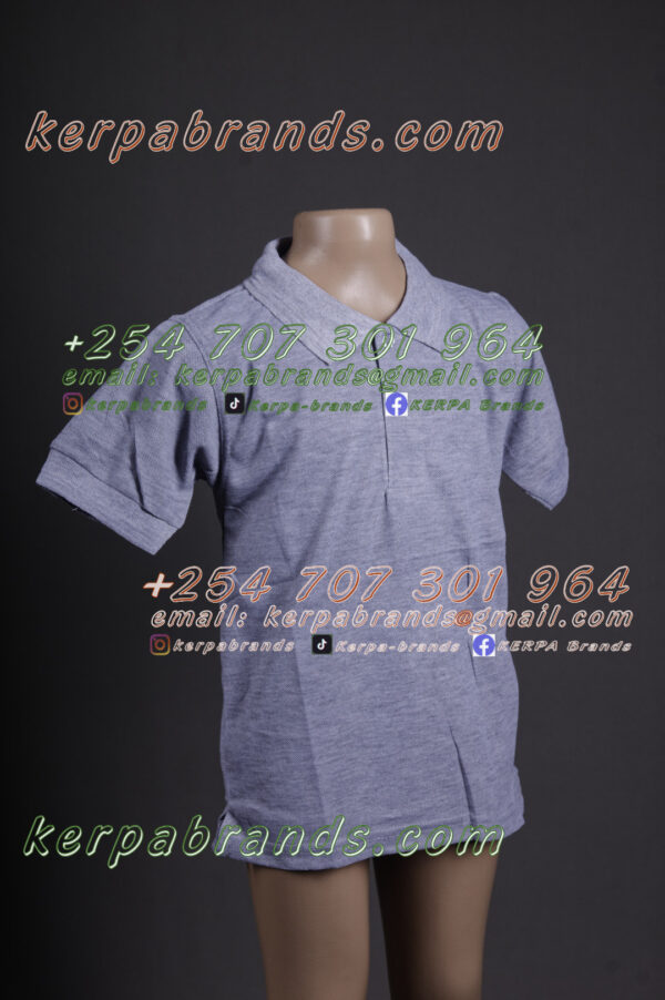 Little Victan Polo Shirt - Grey - Image 2