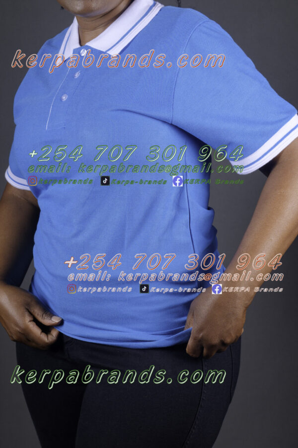 Pilot Plus Ocean Blue/White Polo Shirt