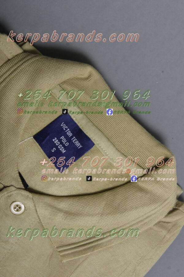 Victor Terry Beige Polo Shirt - Image 4