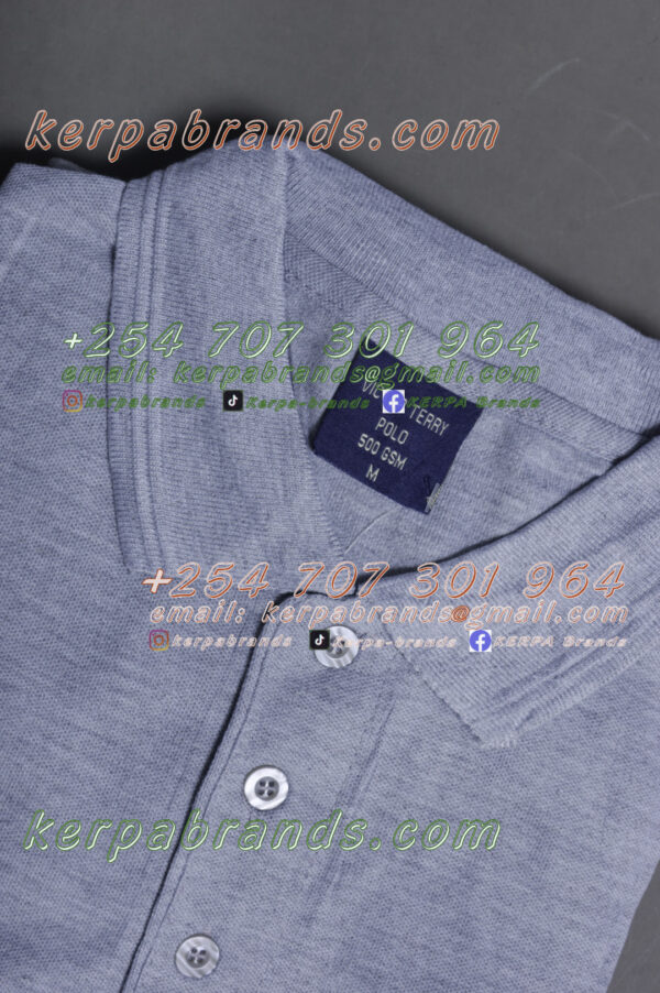 Victor Terry Grey Polo Shirt - Image 2