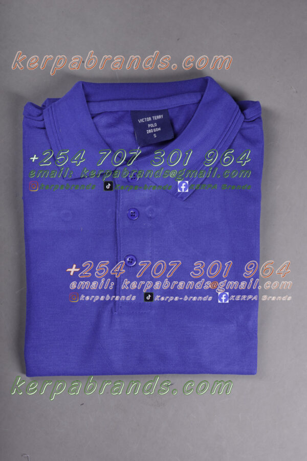 Victor Terry Royal Blue Polo Shirt - Image 3