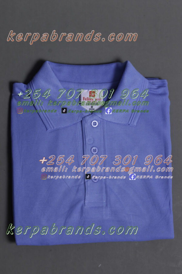 Victor Terry Sky Blue Polo Shirt - Image 3